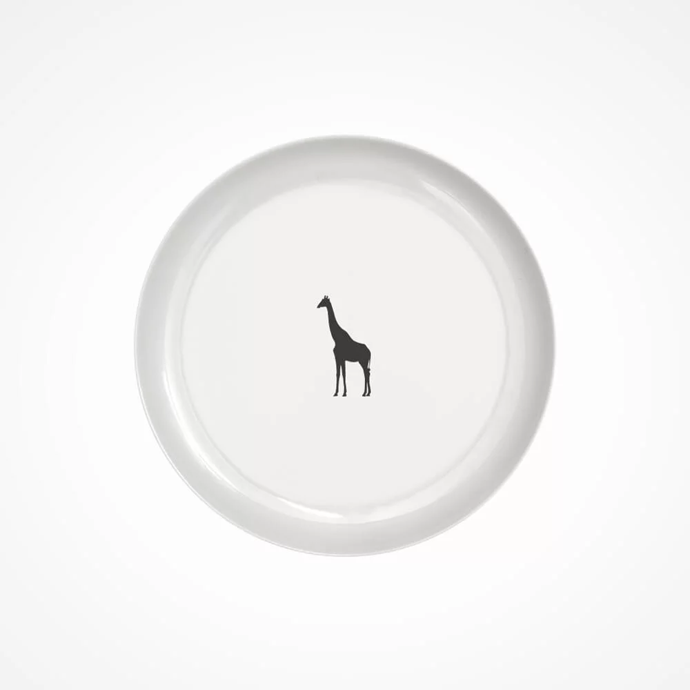 Mały talerz obiadowy z żyrafą - kolekcja 